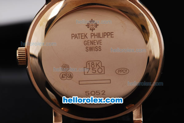 Patek Philippe Grande Chronograph Automatic Movement with Black Dial and Gold Case - Click Image to Close
